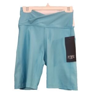Five the Label Dancewear High Waist Biker Short Women Teen SMALL Teal Blue NEW